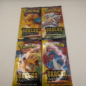 Pokemon TCG Dragon Majesty Booster Pack Art Sets (4 Packs) FRENLY BRICKS - Open 7 Days