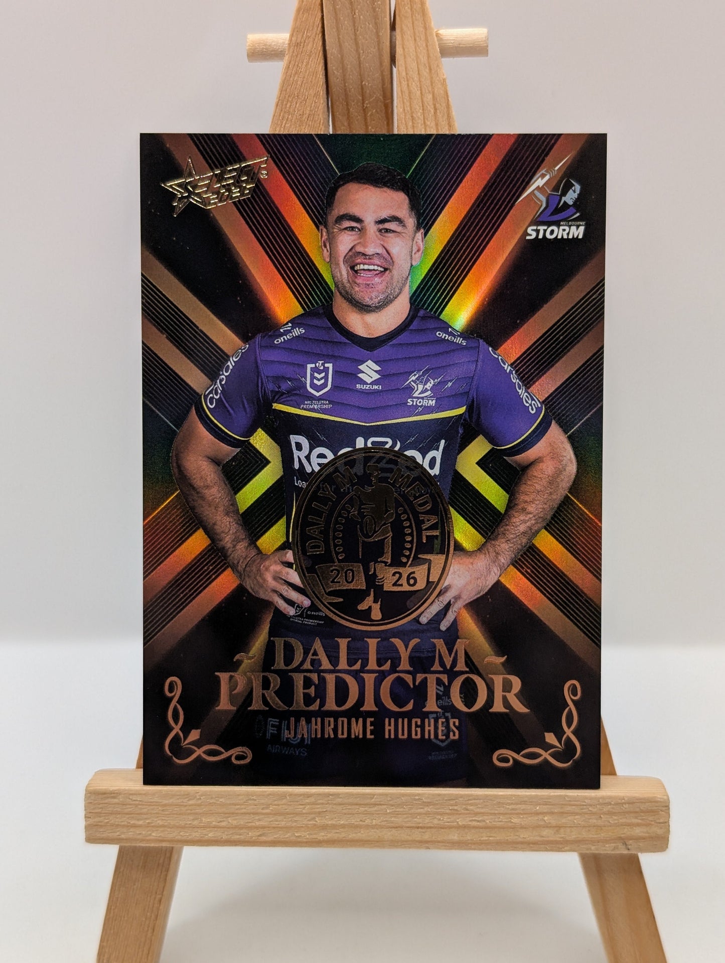 2026 NRL Select League Heroes Dally M Gold Predictor Jahrome Hughes Storm #091 FRENLY BRICKS - Open 7 Days