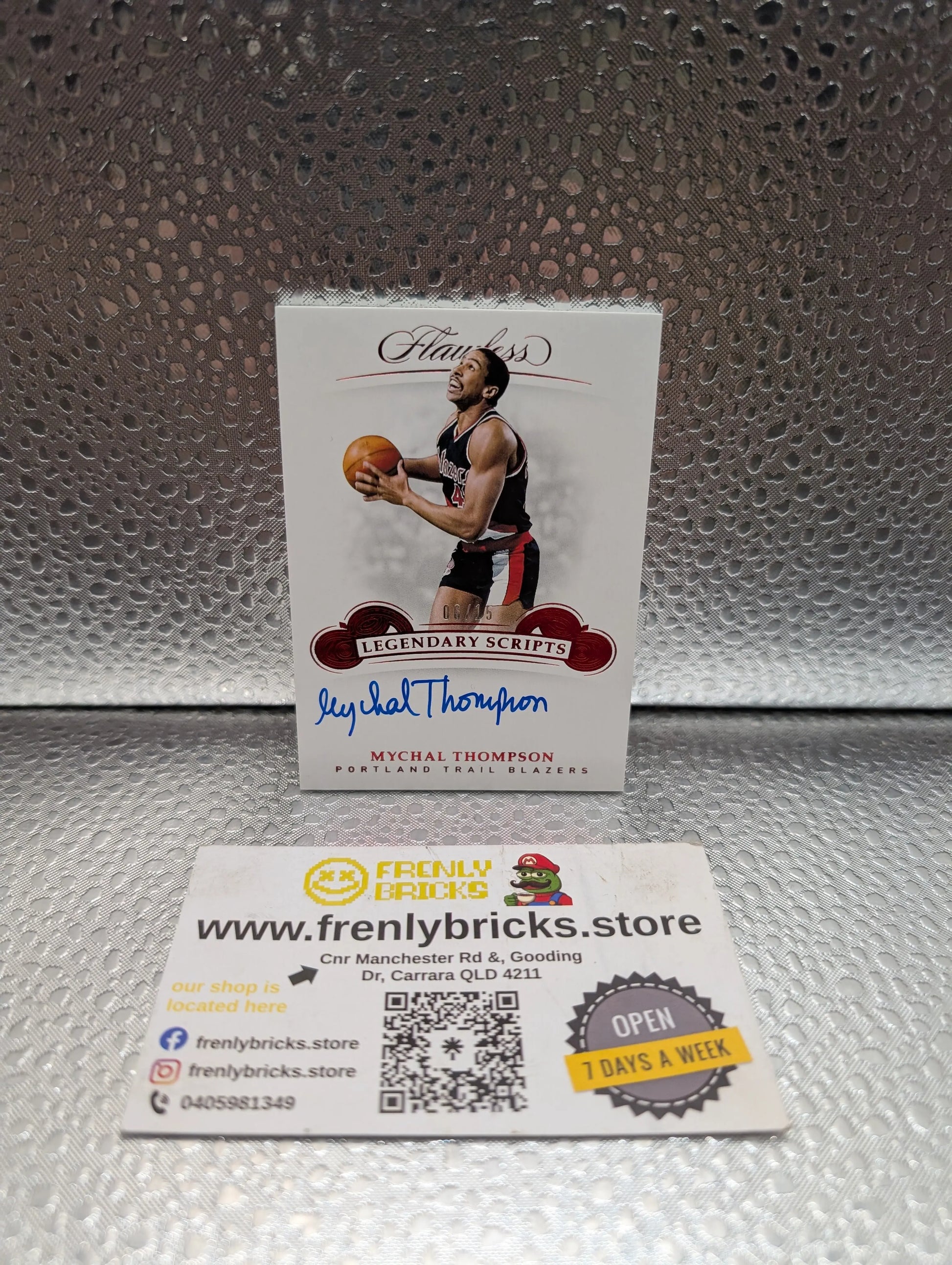 2018-19 Panini Flawless Mychal Thompson Auto /15 Legendary Scripts FRENLY BRICKS - Open 7 Days