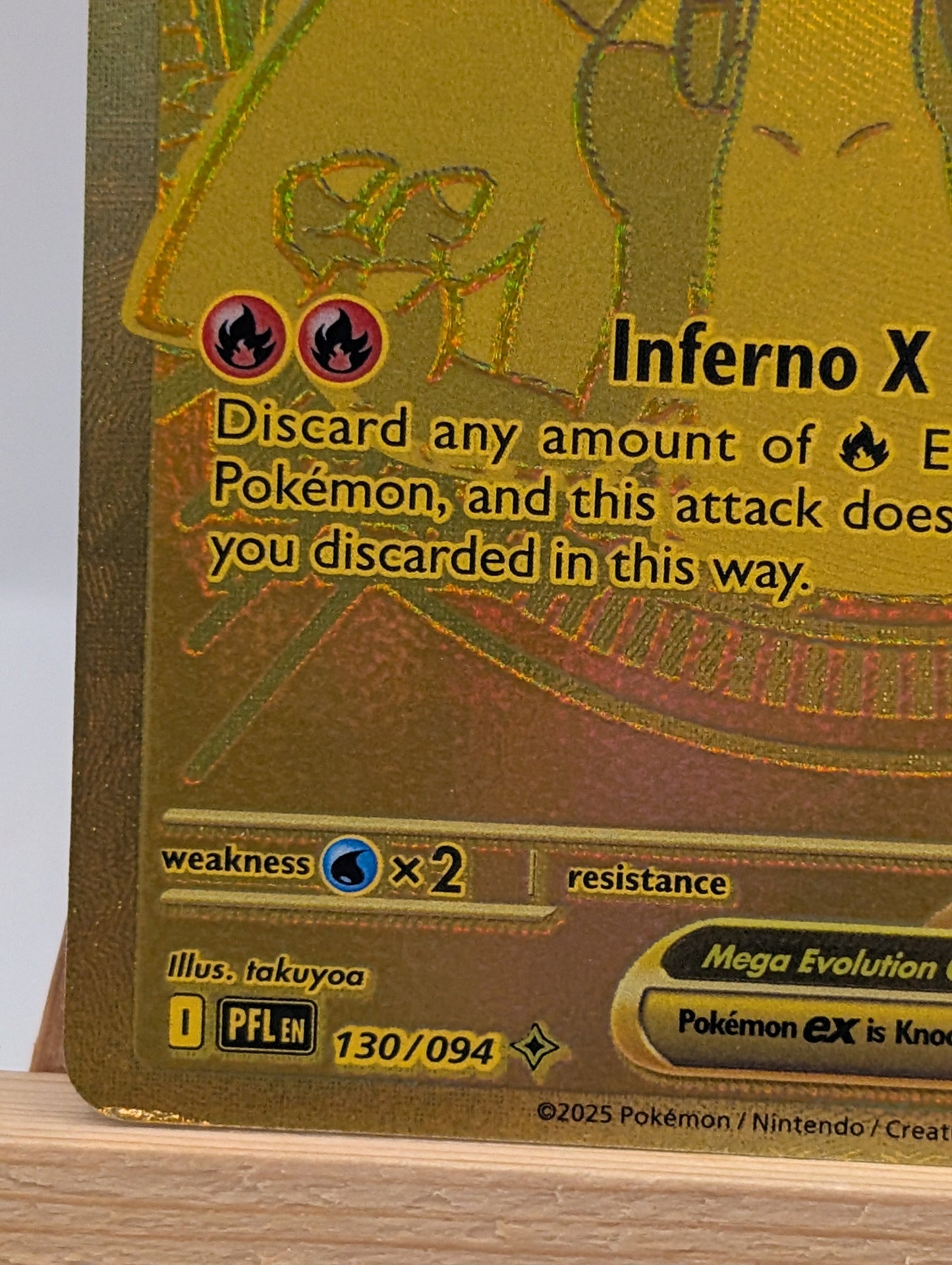 Mega Charizard X EX 130/094 Gold - Phantasmal Flames Lp FRENLY BRICKS - Open 7 Days