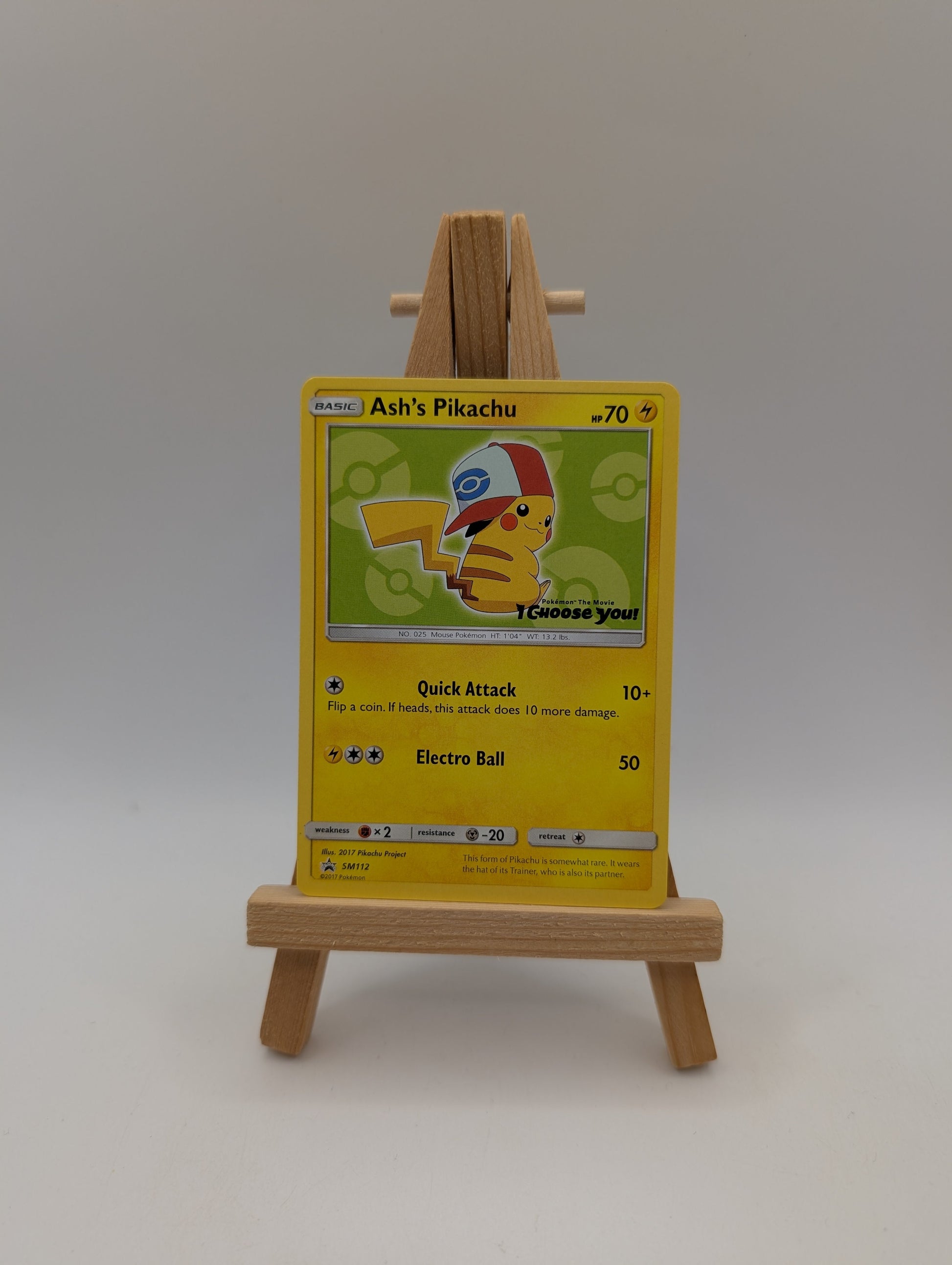 Pokemon Card SM Black Star Promos SM112 Ash's Pikachu ‘I Choose You!’ FRENLY BRICKS - Open 7 Days