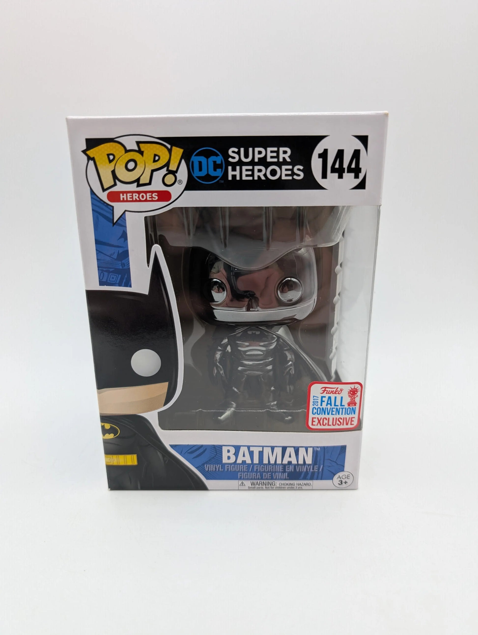 Funko POP! DC Comics Vinyl Figure - BATMAN (Black Chrome) #144 (Exclusive) FRENLY BRICKS - Open 7 Days