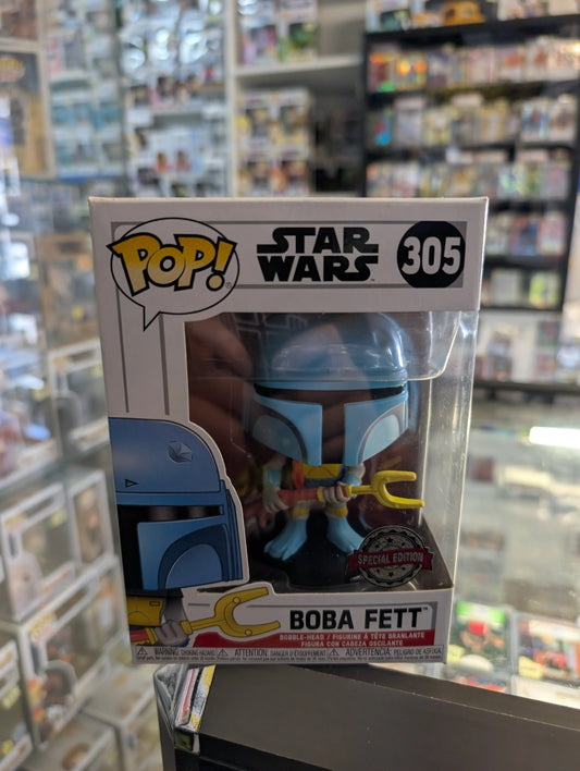 Boba Fett 305 ~ Star Wars ~ Funko Pop Vinyl ~ Special Edition FRENLY BRICKS - Open 7 Days