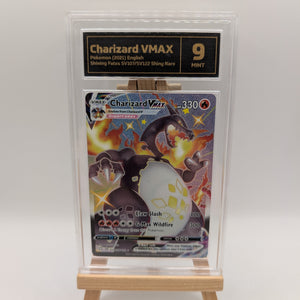 Charizard VMAX SV107/SV122 2021 Shiny Pokémon TCG Shining Fates Graded 9 FRENLY BRICKS - Open 7 Days