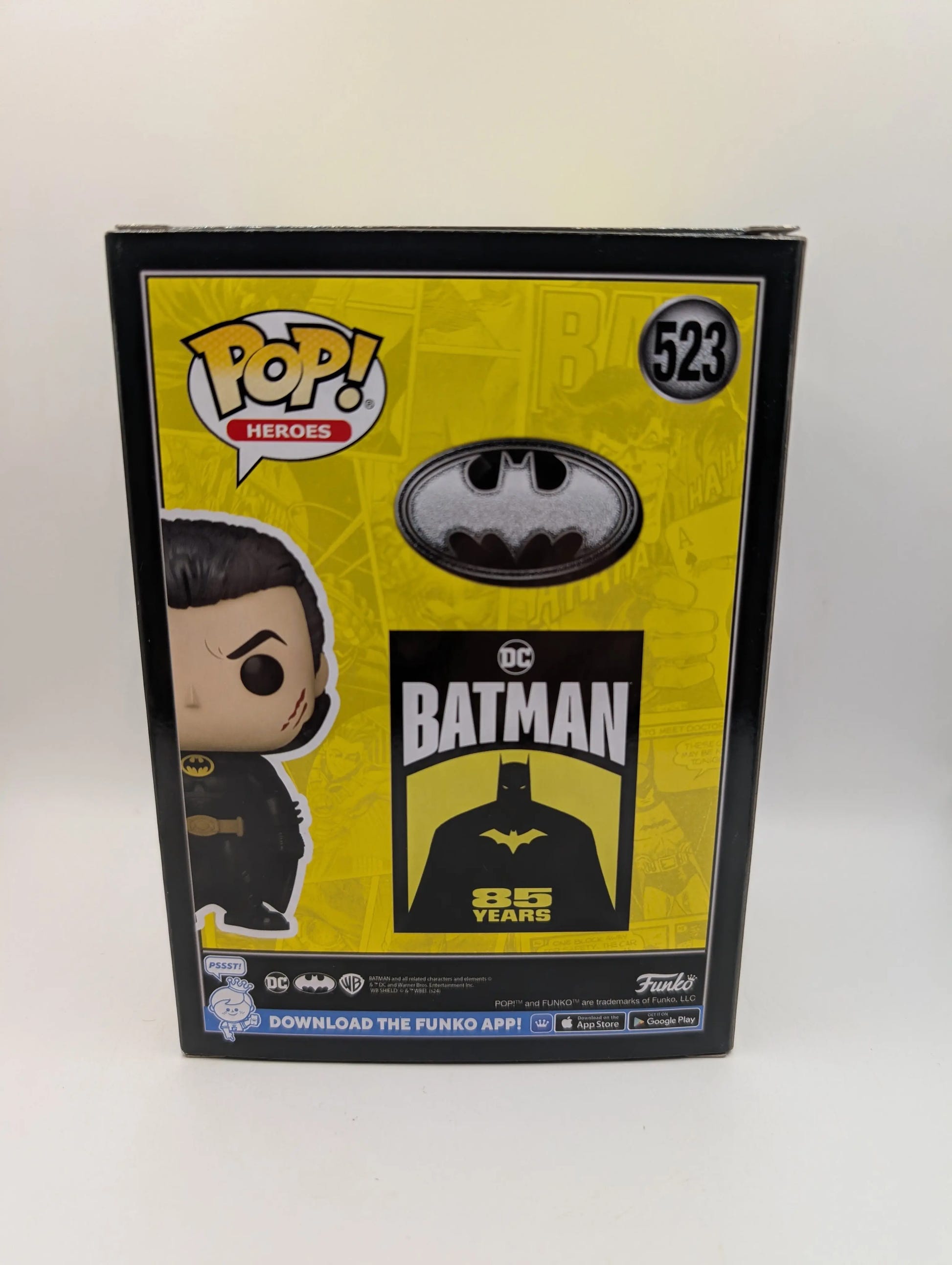 Batman - Batman (Unmasked) 85th Anniversary Pop! Vinyl Figure (RS) #523 FRENLY BRICKS - Open 7 Days image 3