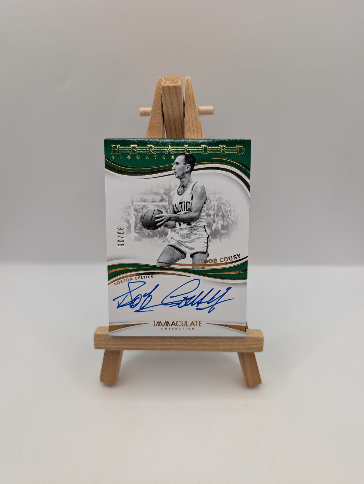 2023-24 Panini Immaculate Bob Cousy Heralded Signatures Auto #/35 Celtics FRENLY BRICKS - Open 7 Days image 1