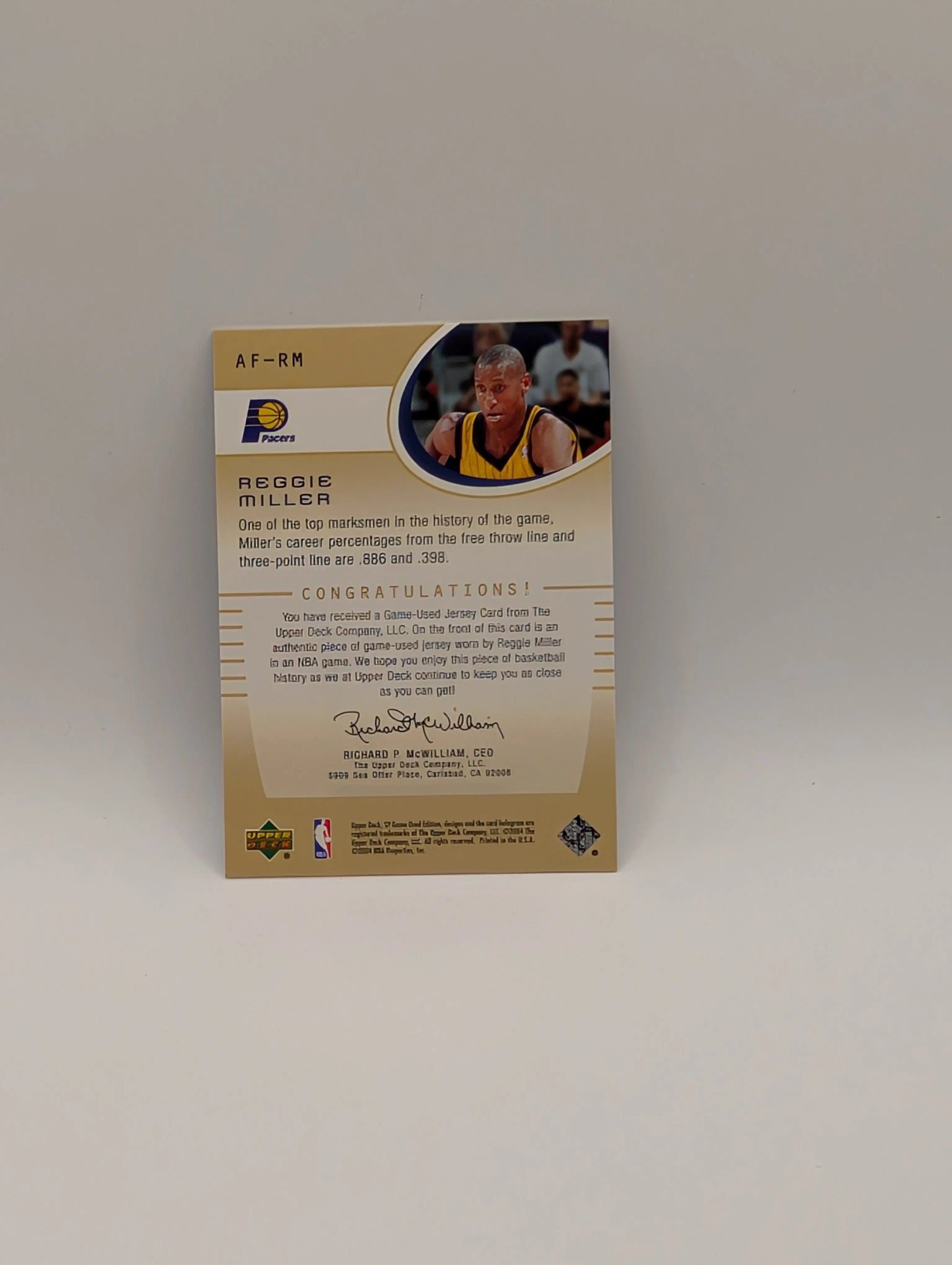2004-05 SP Game Used Edition Basketball Authentic Fabrics Reggie Miller #AF-RM FRENLY BRICKS - Open 7 Days