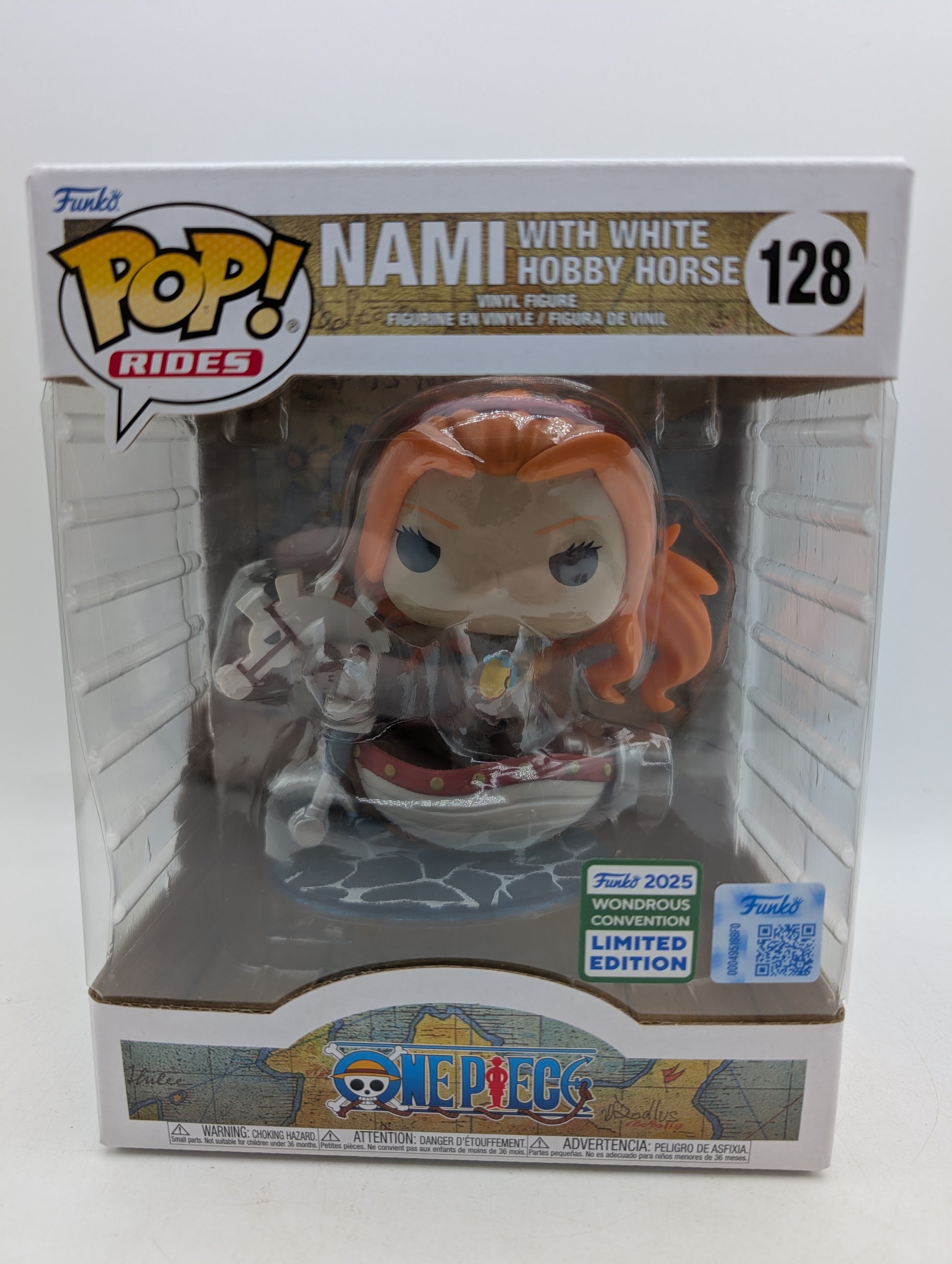 Funko POP! RIDES One Piece Nami with White Hobby Horse #128 2025 Wondercon image 1