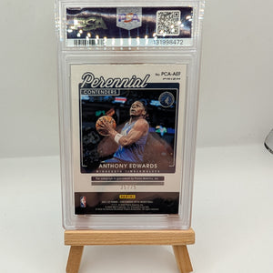 2021-22 Contenders Optic Perennial Contenders Autograph Blue Anthony Edwards /75 PSA 8 FRENLY BRICKS - Open 7 Days