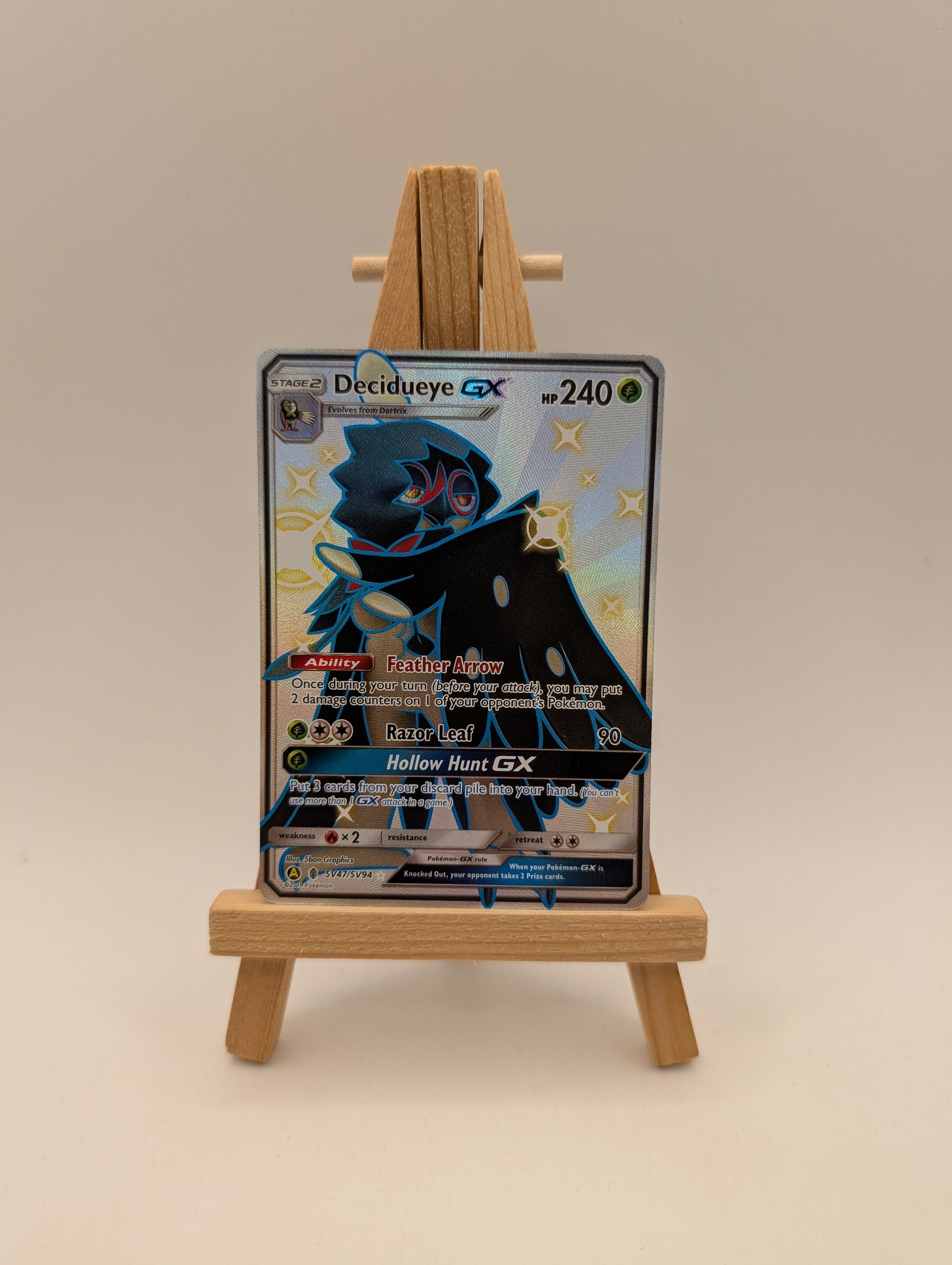 Pokémon TCG Decidueye GX Hidden Fates SV47/SV94 Holo Full Art Ultra Rare FRENLY BRICKS - Open 7 Days