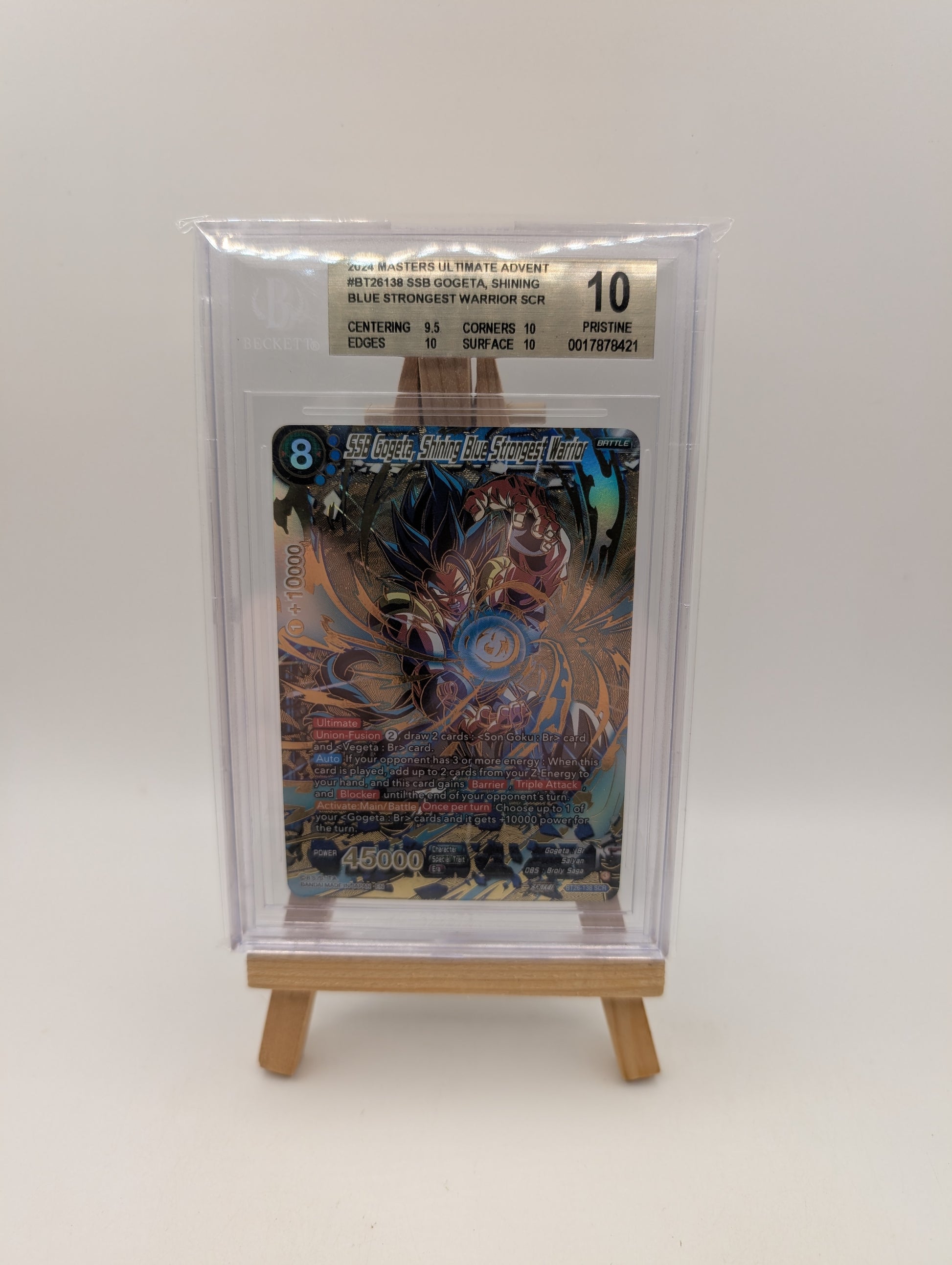 2024 DBS SSB Gogeta Shining Blue Strongest Warrior BT26-138 SCR BGS 10