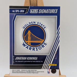 2022-23 Panini Chronicles Score NBA No. SPS-JKM Jonathan Kuminga Auto /10 Gold FRENLY BRICKS - Open 7 Days