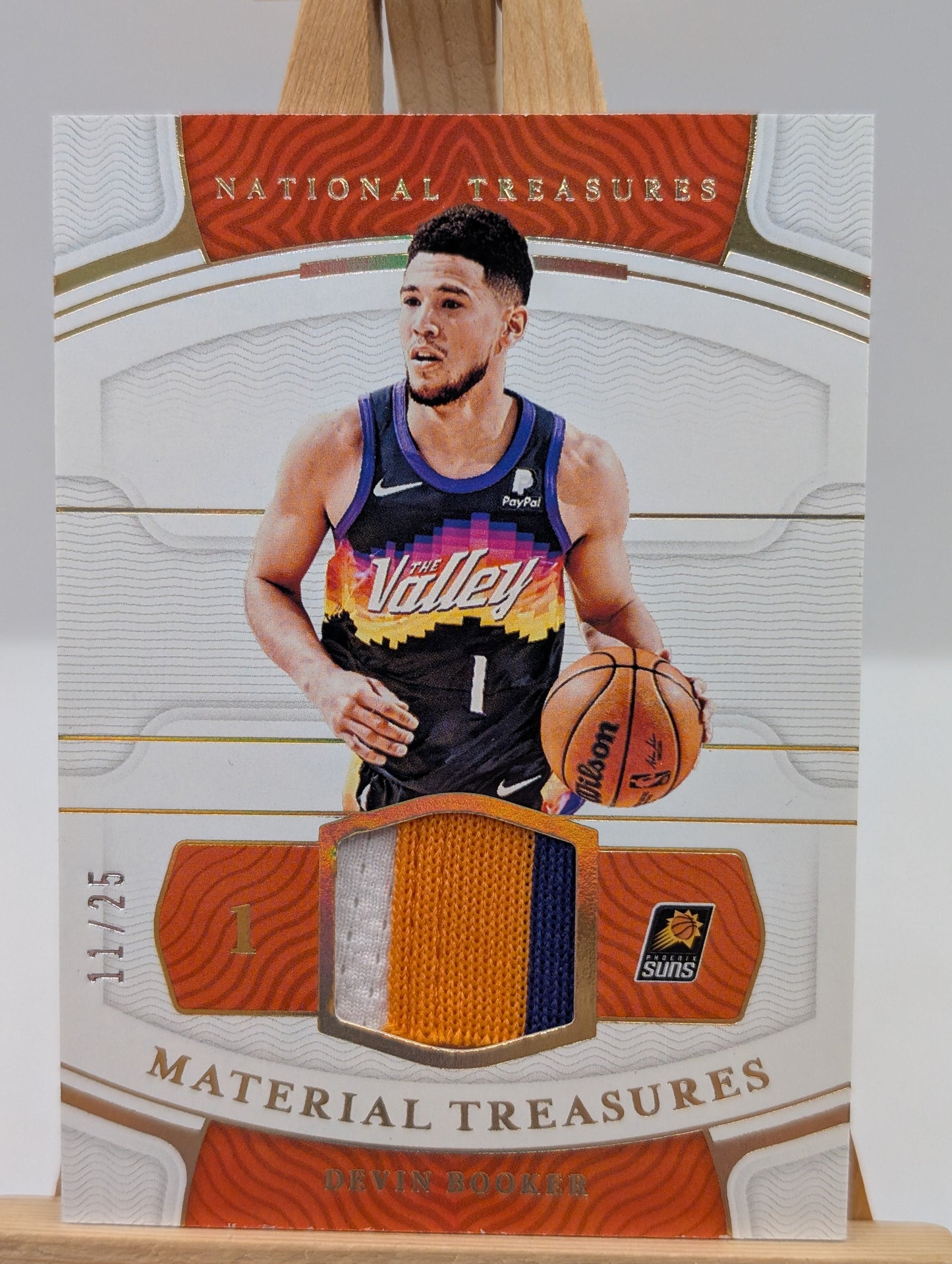 2021-22 National Treasures Devin Booker Material Treasures /25 Game Worn FRENLY BRICKS - Open 7 Days