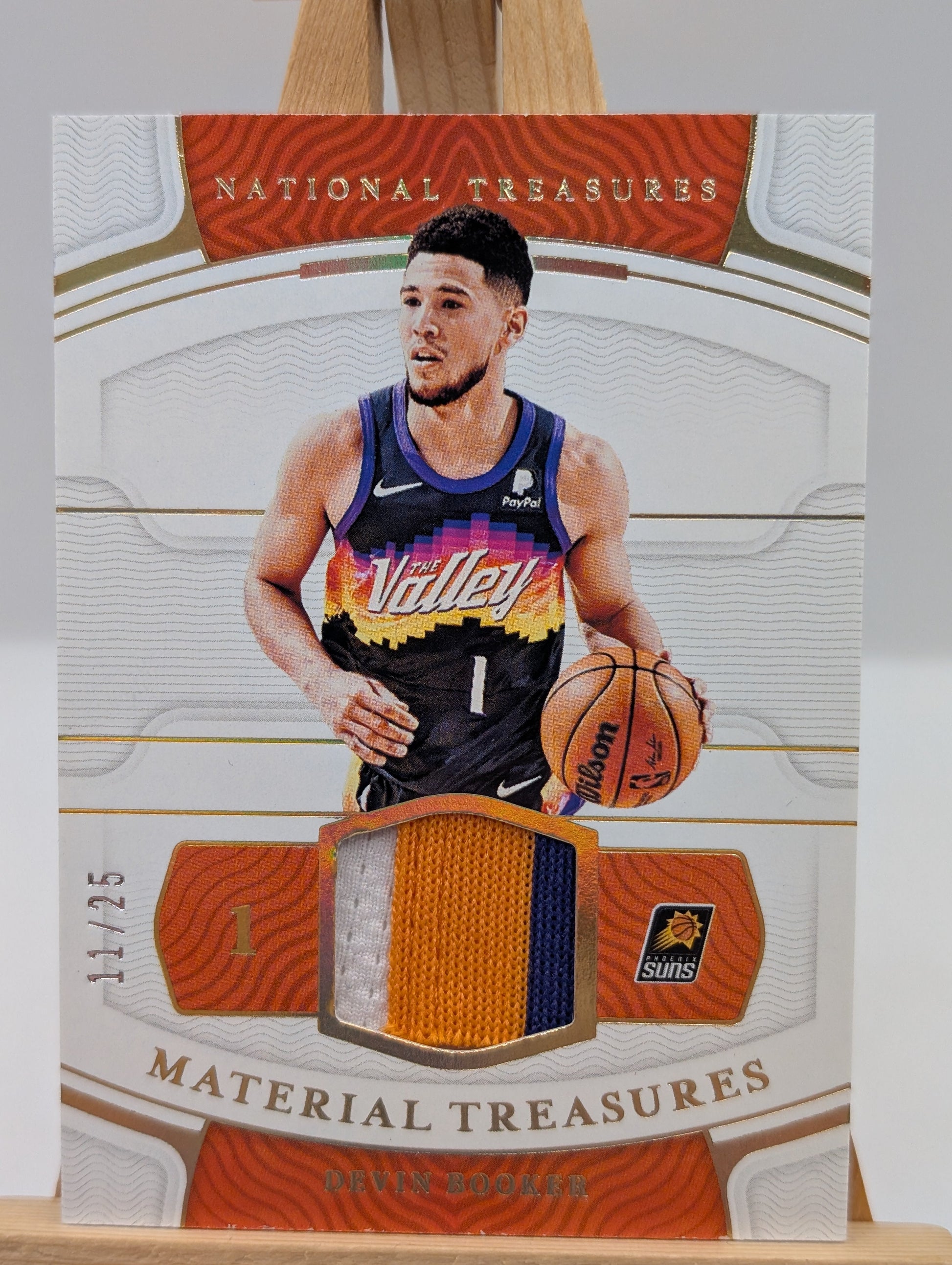 2021-22 National Treasures Devin Booker Material Treasures /25 Game Worn FRENLY BRICKS - Open 7 Days