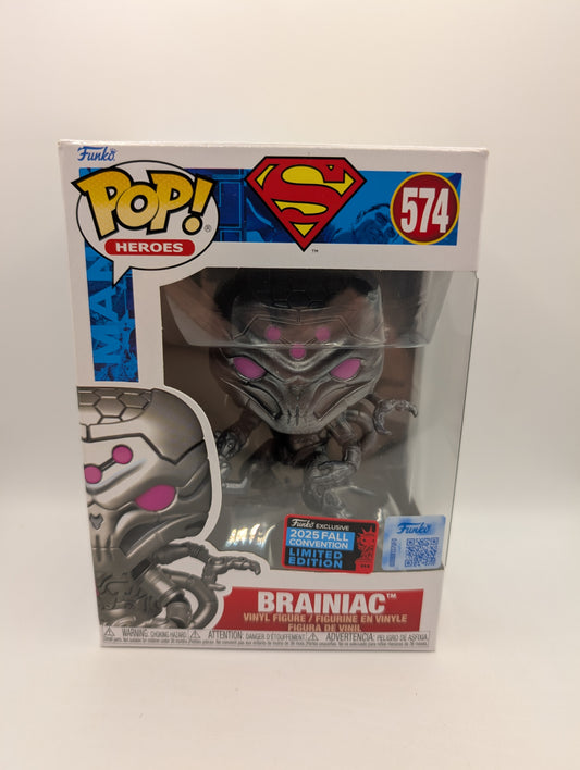 Funko Pop! DC Superman Brainiac #574 NYCC 2025 Shared Sticker