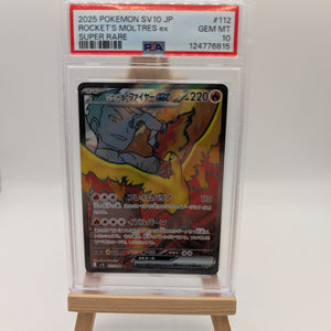 TEAM ROCKET's MOLTRES PSA 10 EX 112/098 SV10 GLORY OF TEAM ROCKET POKEMON JAP FRENLY BRICKS - Open 7 Days