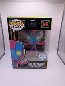 Funko Pop Infinity Saga Iron Man Mark 5 Blacklight #1407