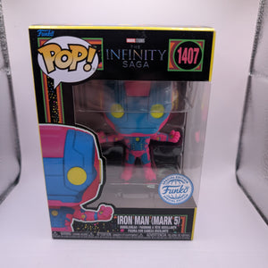 Funko Pop Infinity Saga Iron Man Mark 5 Blacklight #1407 FRENLY BRICKS - Open 7 Days