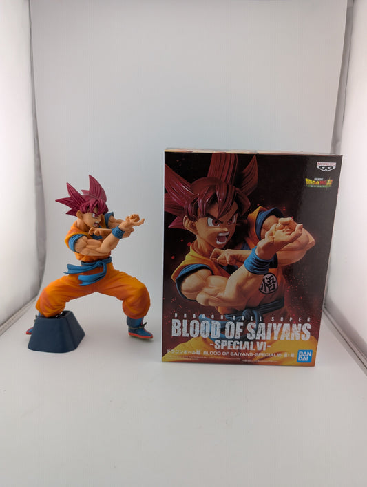 Banpresto Dragon Ball Super Blood Of Saiyans Special Ver. 6 SS God Goku Figure FRENLY BRICKS - Open 7 Days