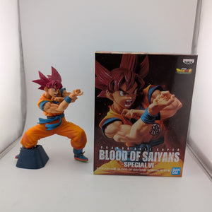 Banpresto Dragon Ball Super Blood Of Saiyans Special Ver. 6 SS God Goku Figure FRENLY BRICKS - Open 7 Days