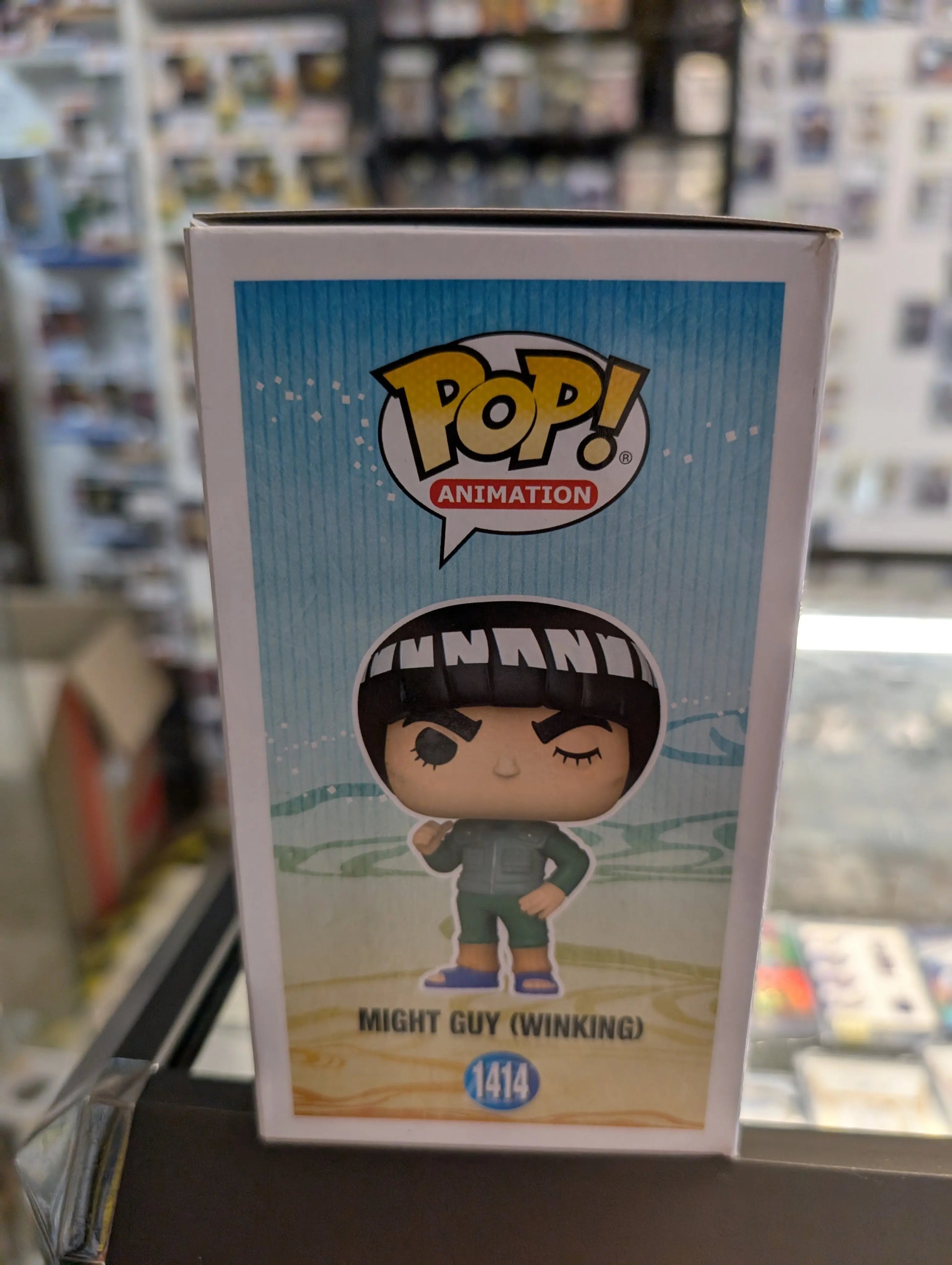 FUNKO POP NARUTO SHIPPUDEN MIGHT GUY WINKING #1414 EXCLUSIVE VINYL FIGURE FRENLY BRICKS - Open 7 Days