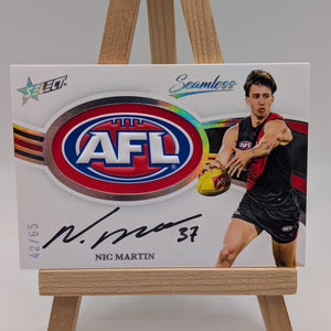 2025 AFL Select Seamless Badge Signature Nic Martin /65 Essendon Bombers FRENLY BRICKS - Open 7 Days
