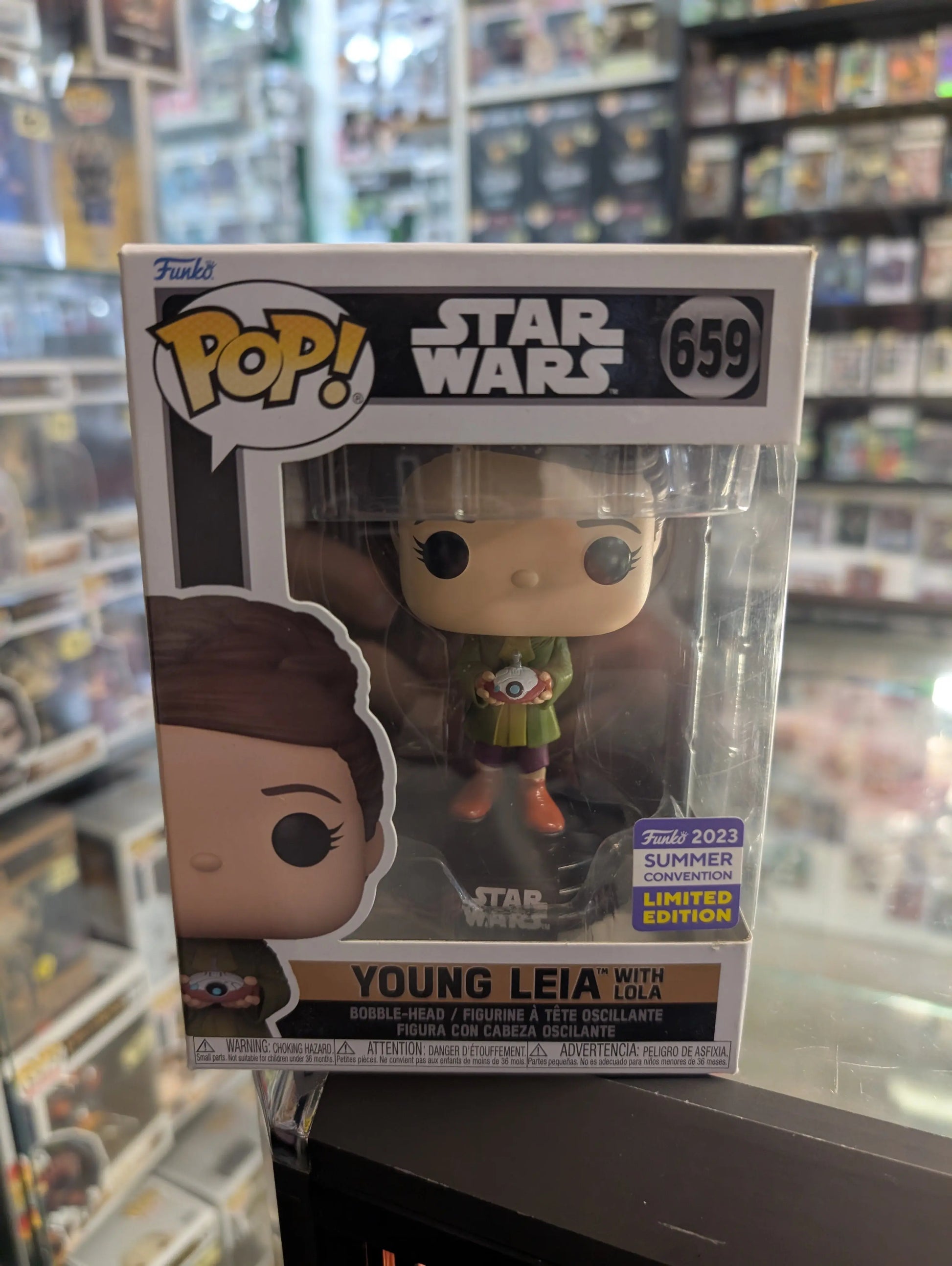 Funko Pop Star Wars Obi Wan Kenobi Leia with Lola SDCC 2023 Vinyl 659 FRENLY BRICKS - Open 7 Days