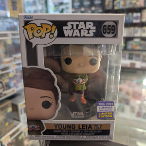 Funko Pop Star Wars Obi Wan Kenobi Leia with Lola SDCC 2023 Vinyl 659 FRENLY BRICKS - Open 7 Days