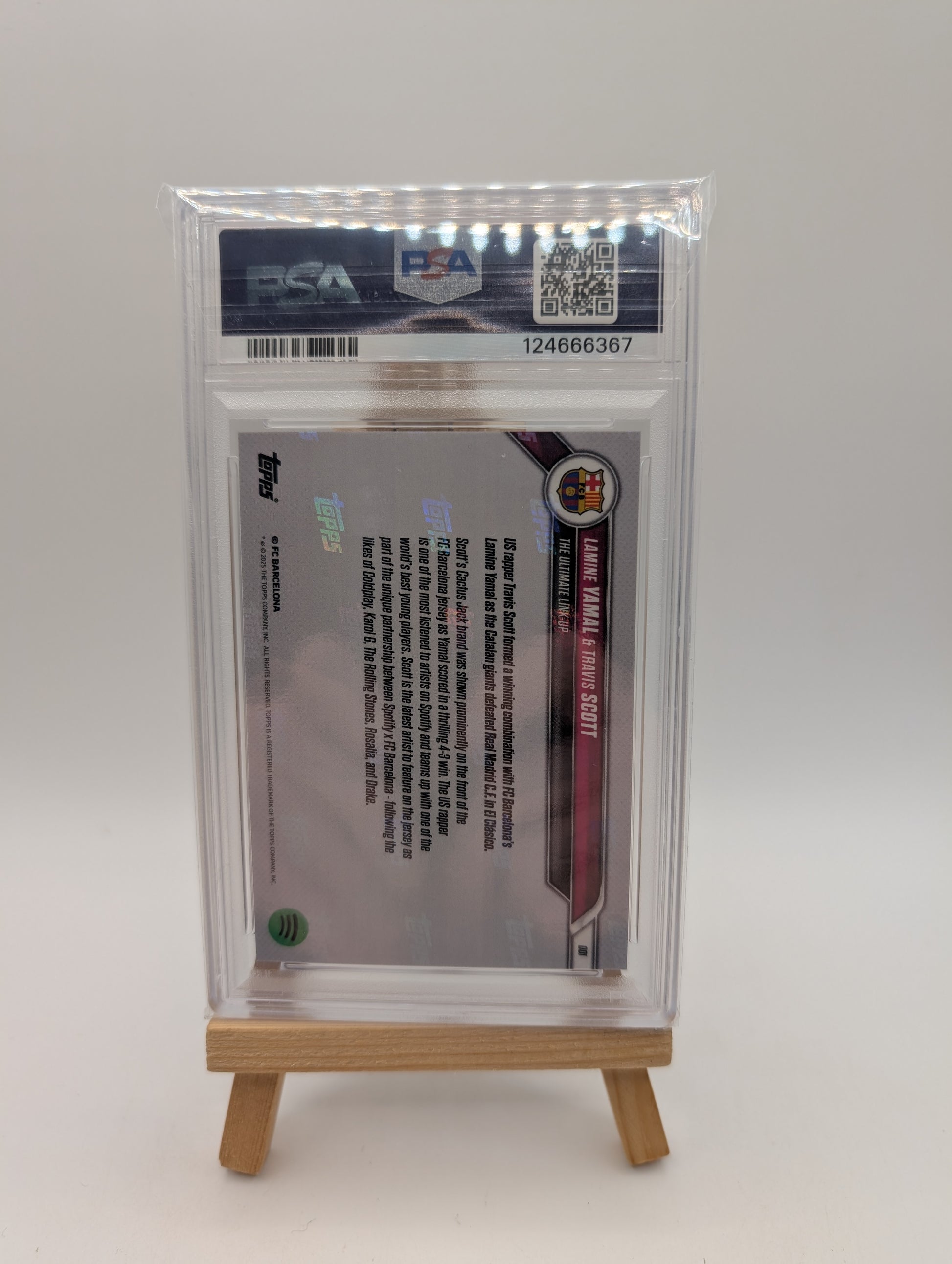 PSA10 2024-25 TOPPS NOW FC BARCELONA 1 TRAVIS SCOTT/LAMINE YAMAL