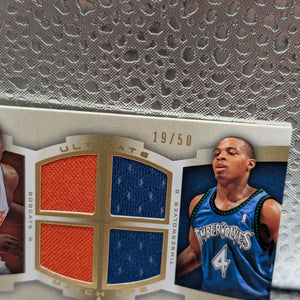 2004 Upper Deck Randy Foye Raymond Felton 4 Patch /50 FRENLY BRICKS - Open 7 Days