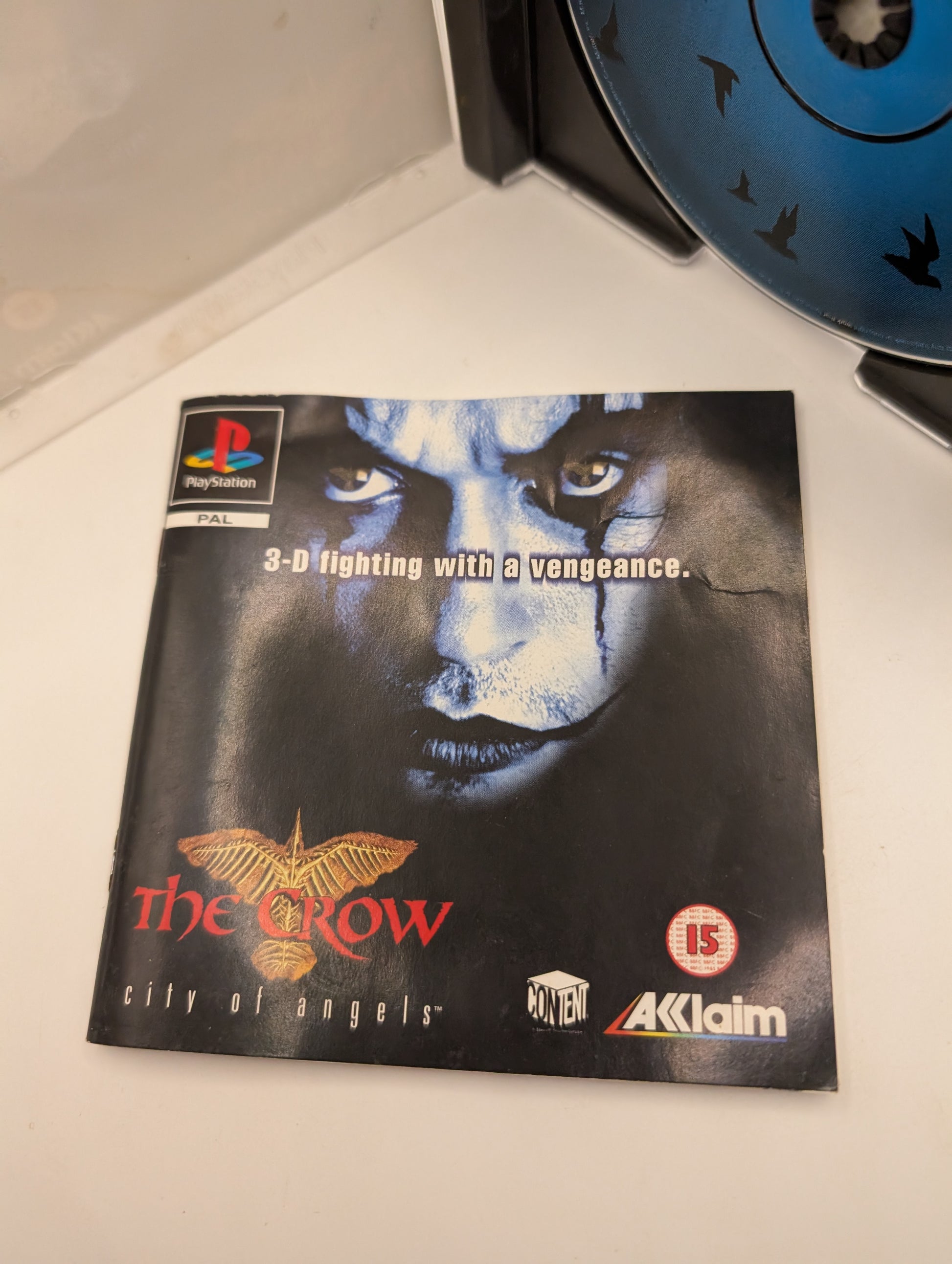 The Crow: City Of Angels + Manual - PS1 - Tested & Working