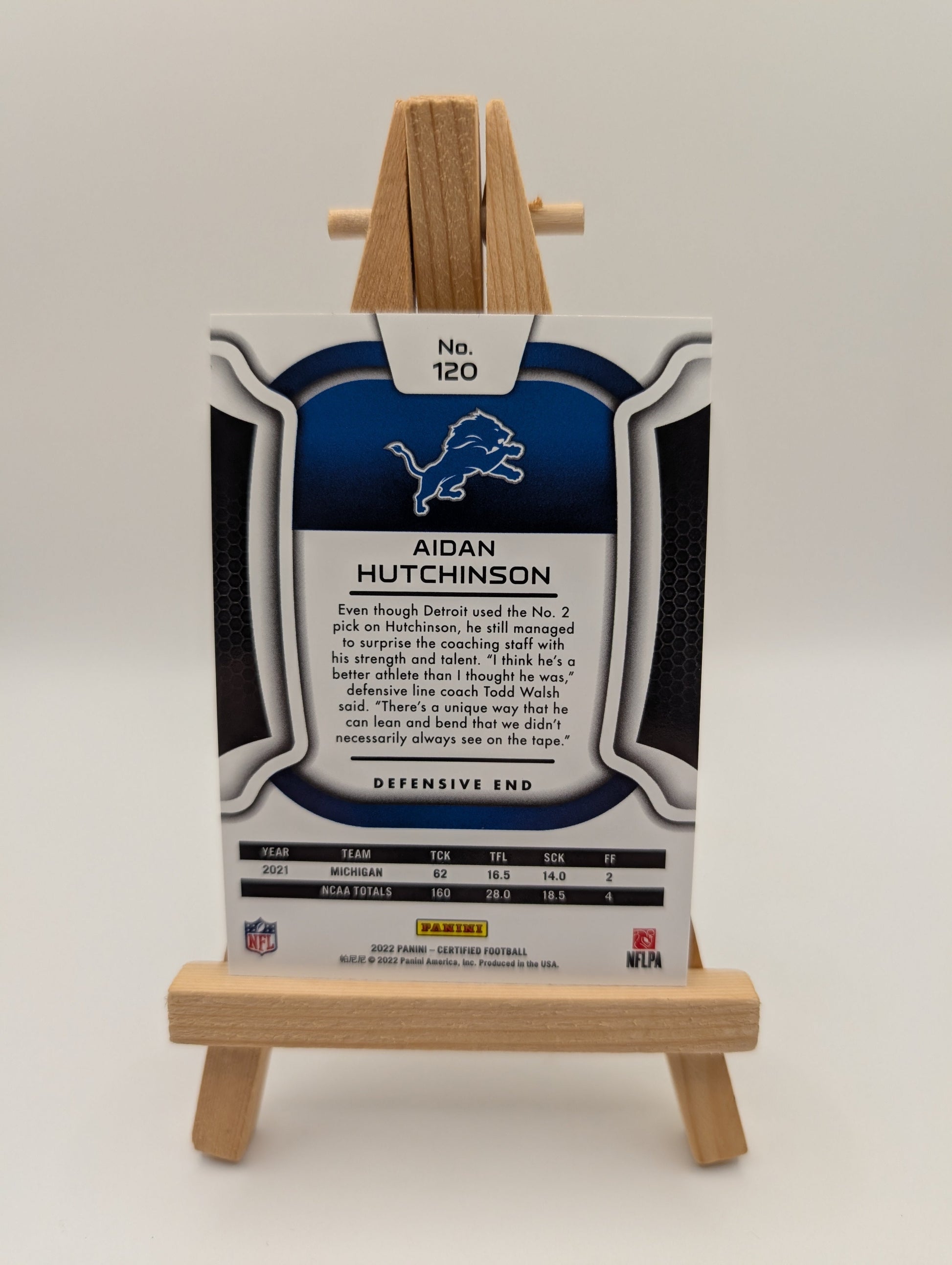 2022 Certified Rookies Mirror Gold /25 Aidan Hutchinson #120 Rookie RC FRENLY BRICKS - Open 7 Days