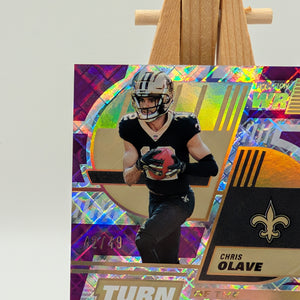 2022 DONRUSS ELITE CHRIS OLAVE ROOKIE TURN OF THE CENTURY AUTO SP /49-SAINT WR FRENLY BRICKS - Open 7 Days