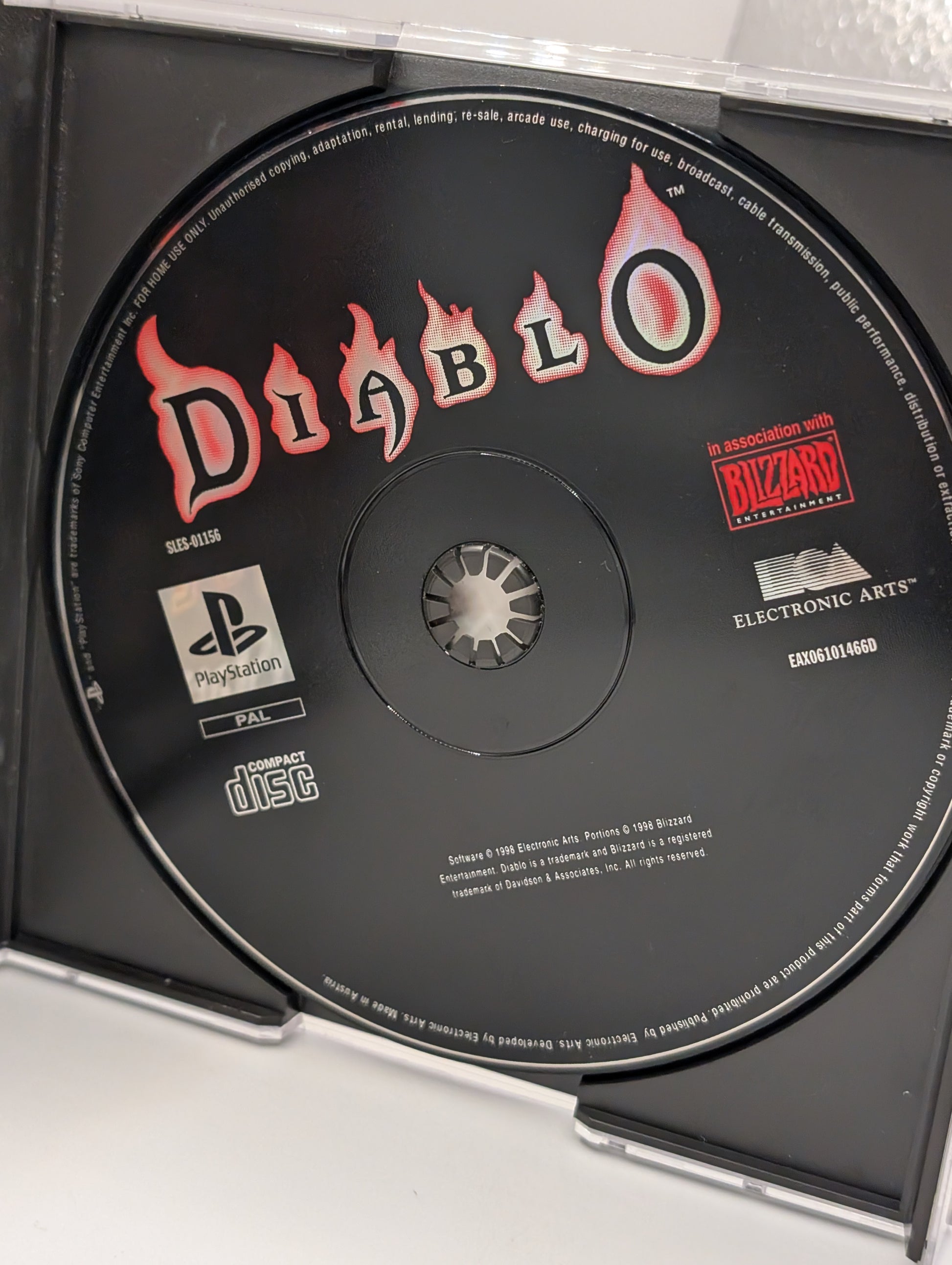 Diablo (Sony PlayStation PS1, 1998) Disc INC case, manual.