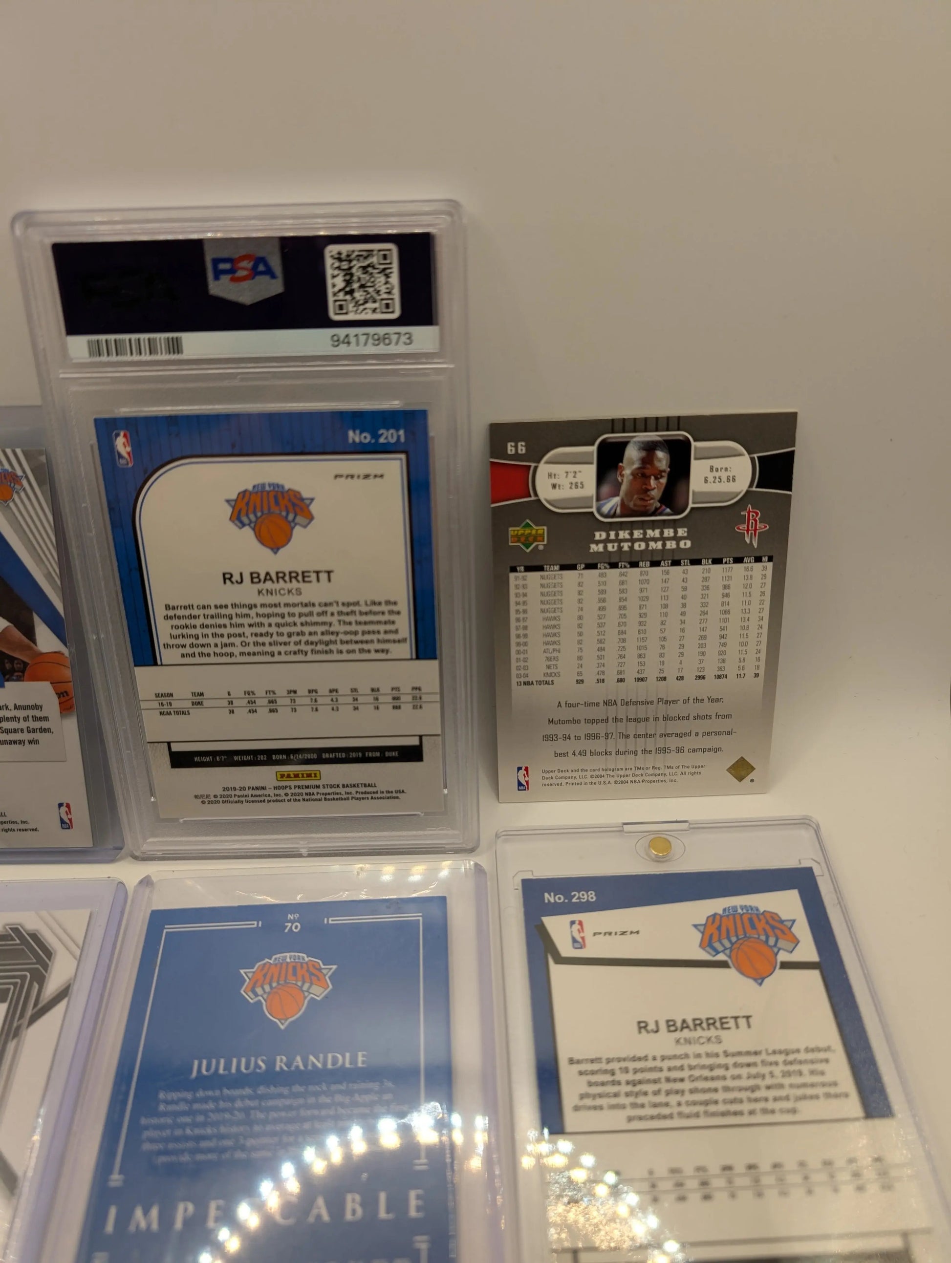 New York Knicks NBA Basketball Card Lot, Rookies, Patch, Auto, Graded, RJ Barret FRENLY BRICKS - Open 7 Days