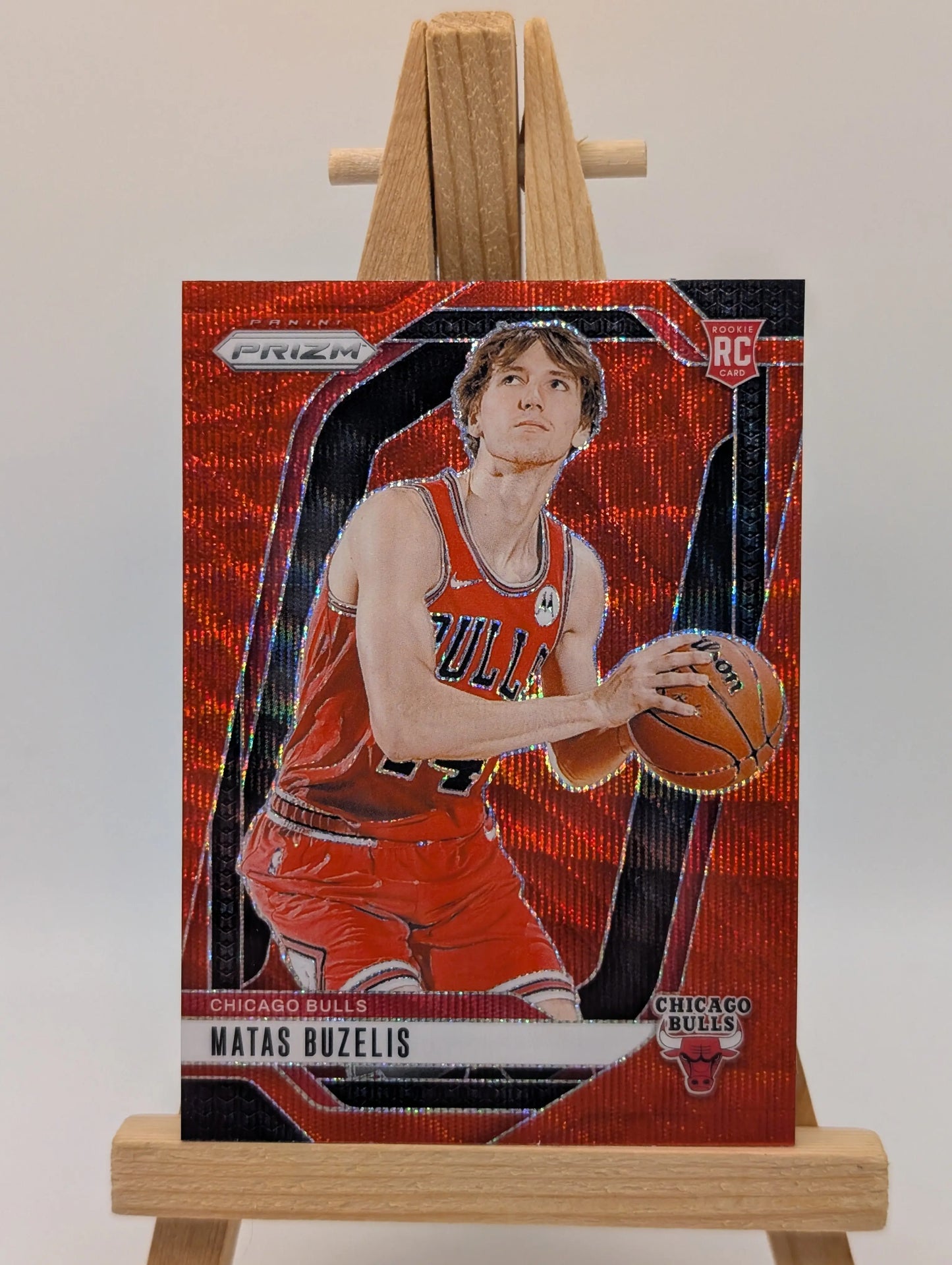 2024-25 Panini Prizm Matas Buzelis RC Red Ruby Wave Prizm Rookie SP Color Match FRENLY BRICKS - Open 7 Days