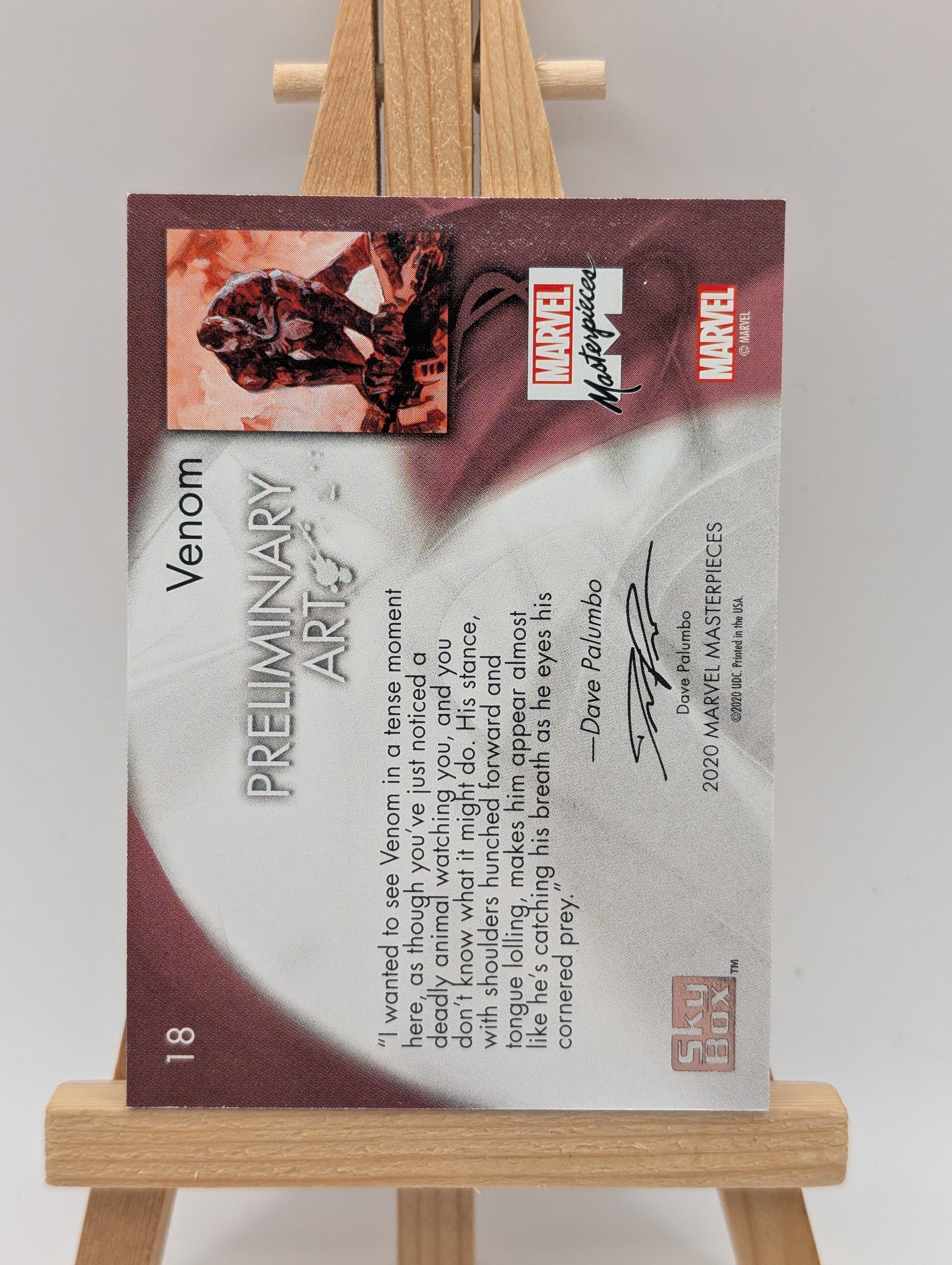 2020 Upper Deck Marvel Masterpieces Level 1 Preliminary Art Venom #18 cj4 FRENLY BRICKS - Open 7 Days