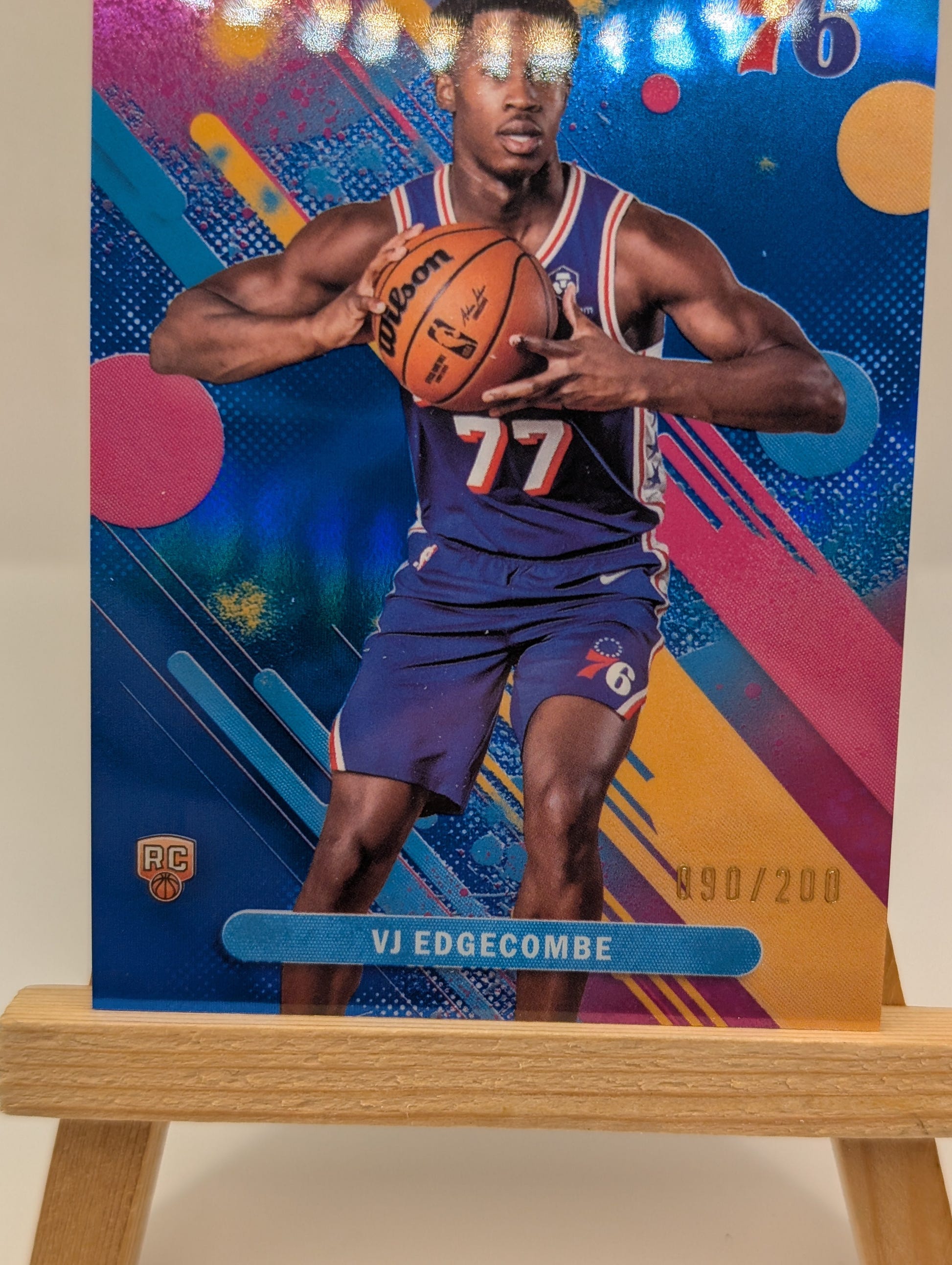2025-26 Topps Finest - Common VJ Edgecombe #3 Blue Refractor /200 (RC)! FRENLY BRICKS - Open 7 Days image 4