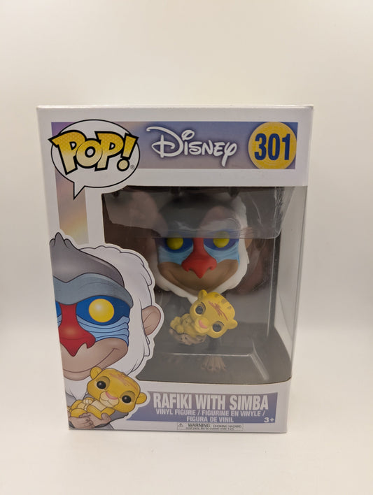 Rafiki with Simba - Pop Vinyl - 301 - The Lion King - Disney - VAULTED FRENLY BRICKS - Open 7 Days