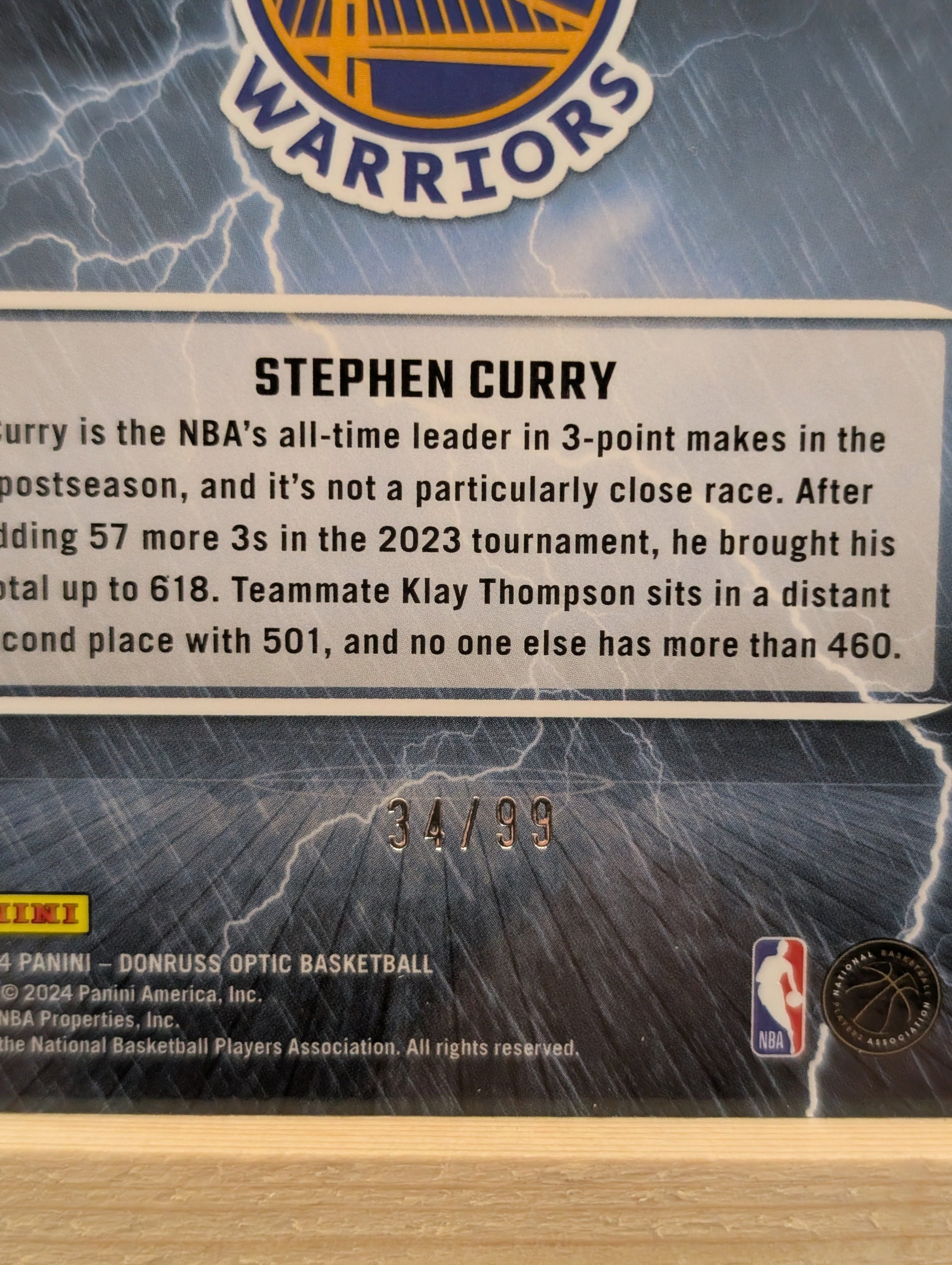2023-24 Panini Donruss Optic Raining 3s Red #9 Stephen Curry Warriors /99 FRENLY BRICKS - Open 7 Days