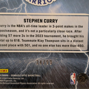 2023-24 Panini Donruss Optic Raining 3s Red #9 Stephen Curry Warriors /99 FRENLY BRICKS - Open 7 Days