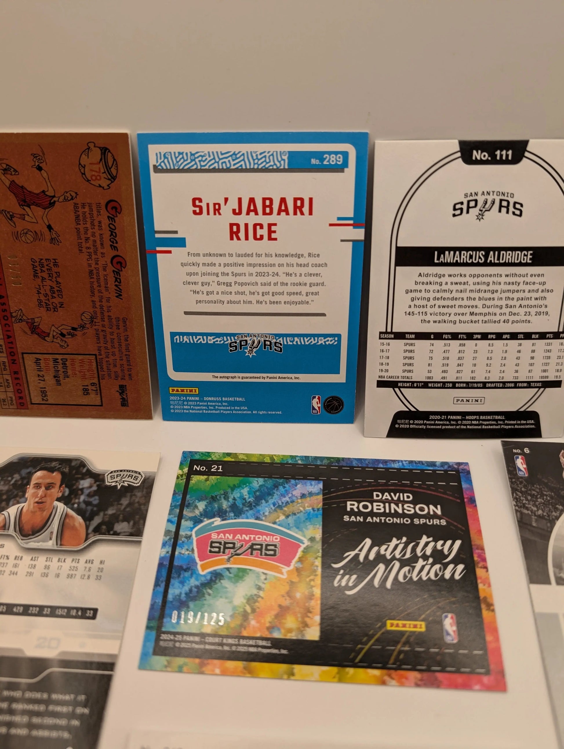 San Antonio Spurs NBA Basketball Card Lot, Rookies, Patch, Auto, George Gervin FRENLY BRICKS - Open 7 Days