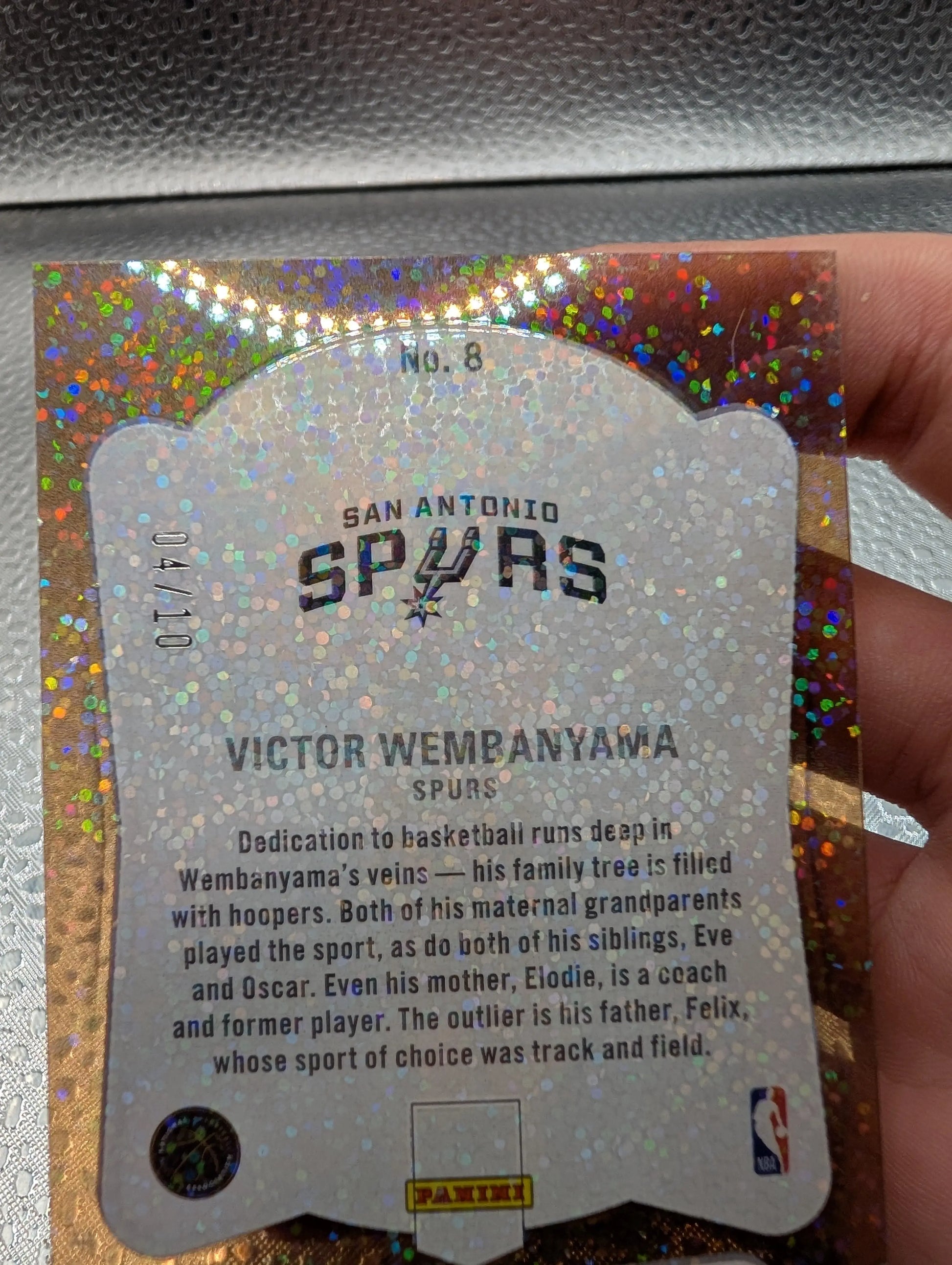 Victor Wembanyama 04/10 Glass Masters Panini Elite FRENLY BRICKS - Open 7 Days