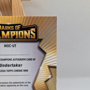 2026 Topps Chrome WWE UNDERTAKER Marks Of Champions Auto Autograph /50 FRENLY BRICKS - Open 7 Days