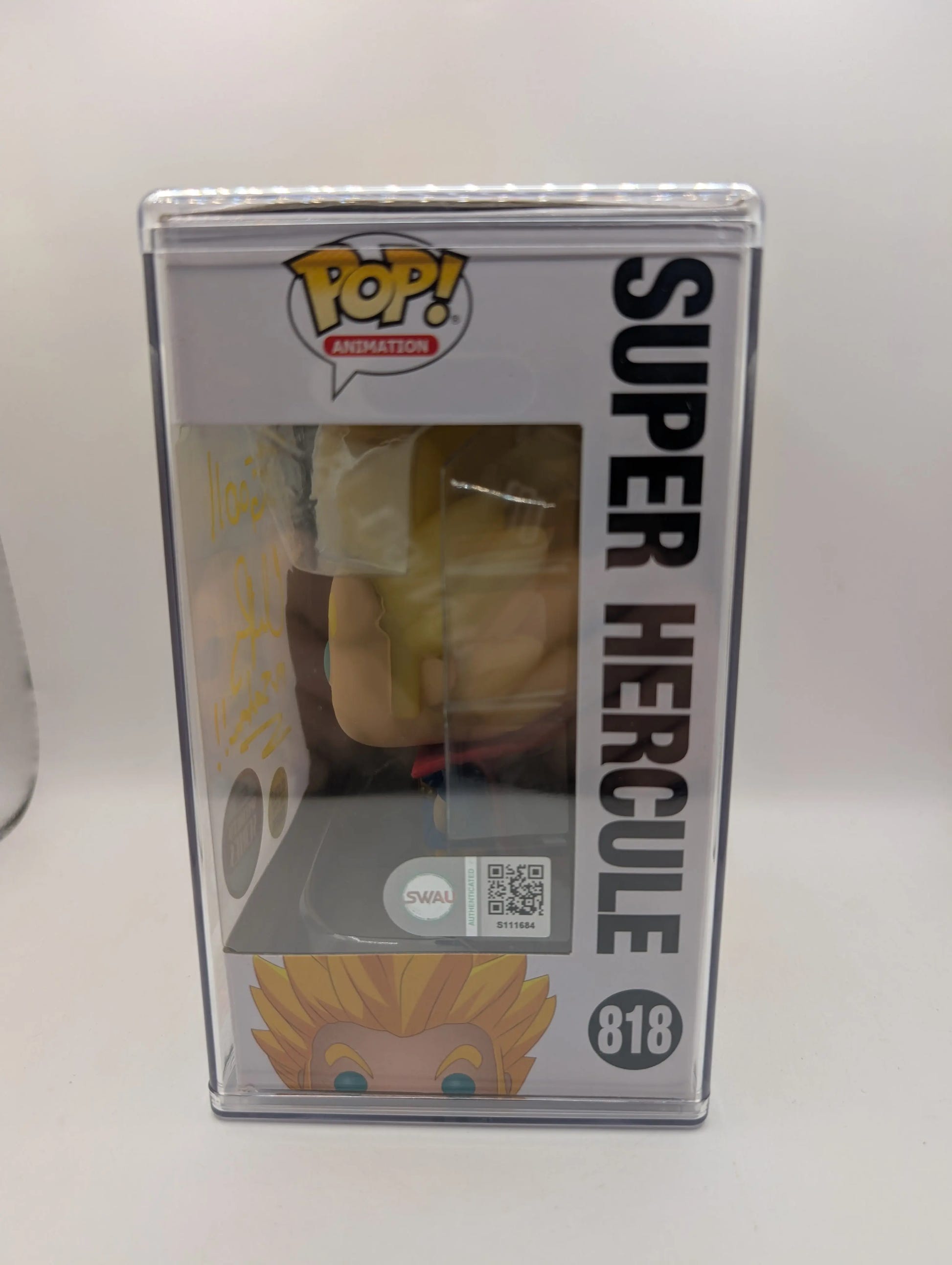 Funko Pop! Dragon Ball Super Hercule #818 GITD SIGNED Chris Rager In Protector FRENLY BRICKS - Open 7 Days image 5