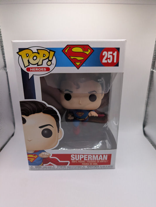 Funko Pop! DC Heroes: Superman 80 Years - Flying Superman Figure Exclusive #251 FRENLY BRICKS - Open 7 Days