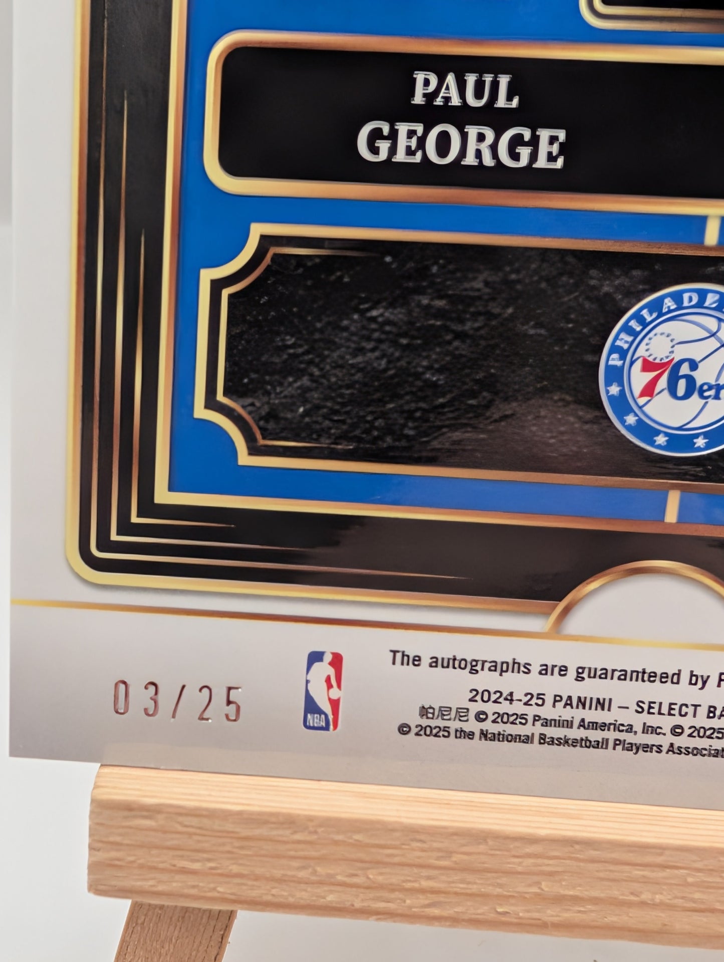 2024-25 Mosaic Select - Paul George, Tyrese Maxey Tie Dye Dual Autographs /25 FRENLY BRICKS - Open 7 Days