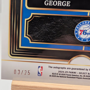 2024-25 Mosaic Select - Paul George, Tyrese Maxey Tie Dye Dual Autographs /25 FRENLY BRICKS - Open 7 Days