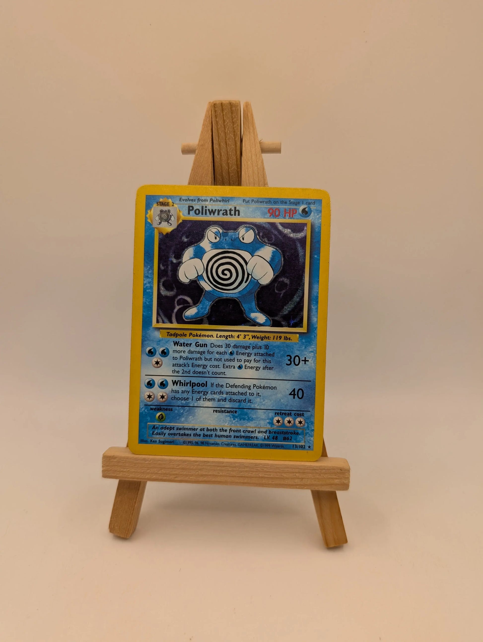 Poliwrath - 13/102 - Holo Rare - Base Set - Pokemon Card - MP FRENLY BRICKS - Open 7 Days image 1