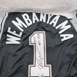 Victor Wembanyama Signed Nike Icon Jersey with 2023 #1 Pick Inscription Fanatics FRENLY BRICKS - Open 7 Days